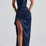 Women’s Navy Blue Formal Evening Maxi Dress