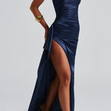Women’s Navy Blue Formal Evening Maxi Dress