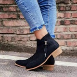 Women's Short Suede Ankle Boots
