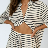 Legacy Sydney | Striped Knit Shirt & Shorts Set