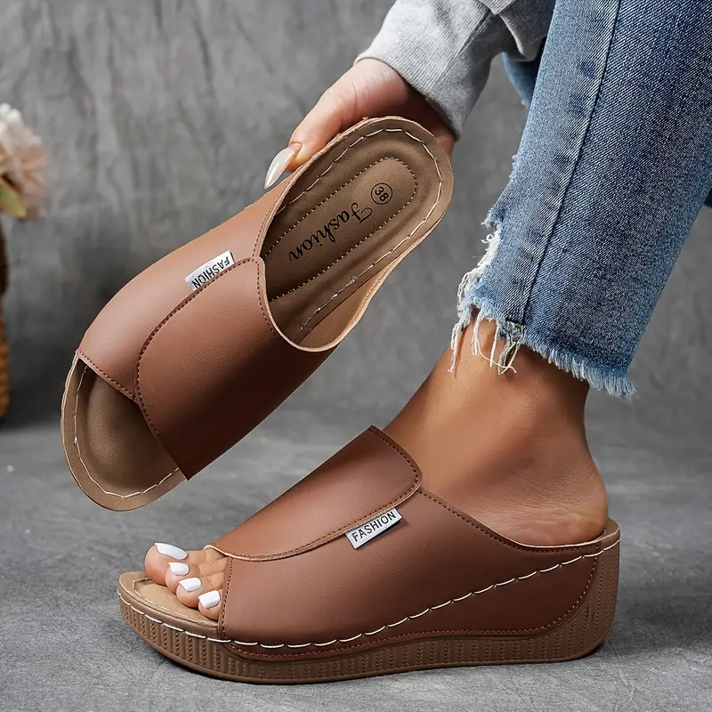 Legacy Sydney | Slip-On Wedge Sandals with Open Toe