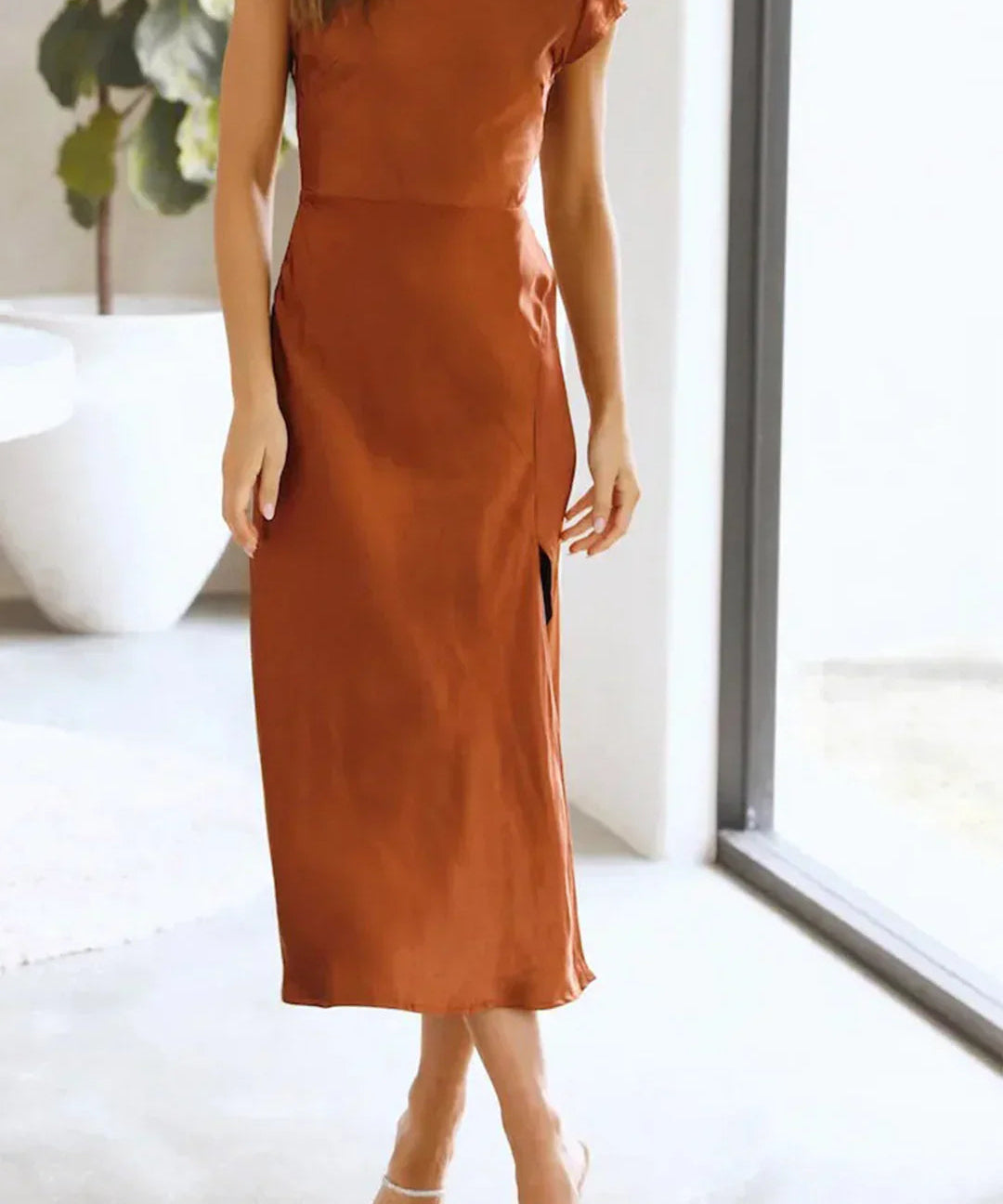 Women’s Slip Formal Cocktail Midi Dress