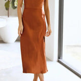 Women’s Slip Formal Cocktail Midi Dress