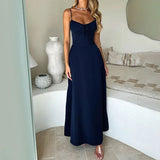 Sleeveless and Ruched Bodice Wedding Guest Maxi Dress