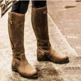 Women's Winter Waterproof Leather Riding Boots
