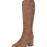 Brown Women's Knee-High Cowboy Boots