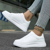Women's Casual White Leather Sneakers