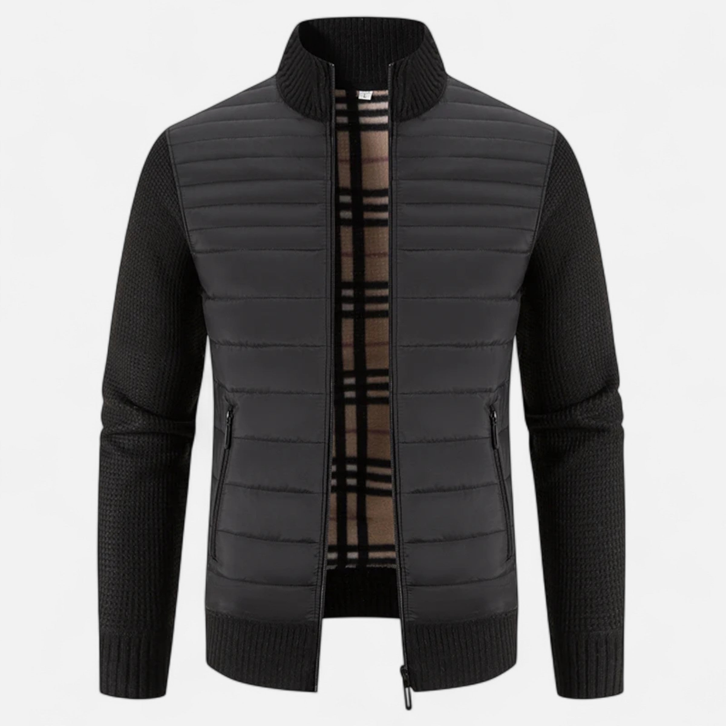 Legacy Sydney | Men’s Fleece Stand-Collar Patchwork Jacket