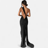 Legacy Sydney | Women’s Backless Scarf-Tie Evening Dress