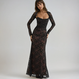 Livilla Long Lace Wedding Guest Maxi Dress