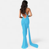 Legacy Sydney | Women’s Backless Scarf-Tie Evening Dress