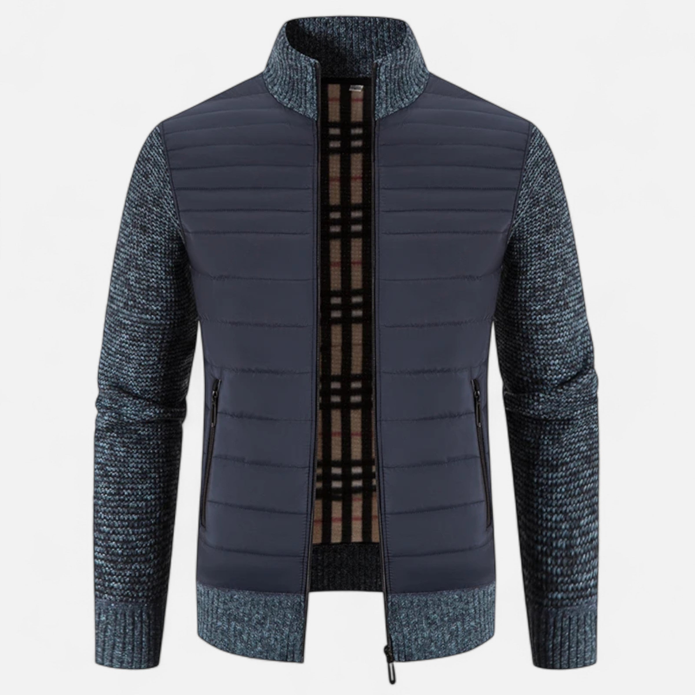 Legacy Sydney | Men’s Fleece Stand-Collar Patchwork Jacket