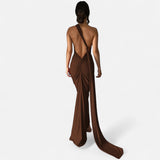 Legacy Sydney | Women’s Backless Scarf-Tie Evening Dress