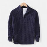 Legacy Sydney | Men’s Thick-Knit Turtleneck Zip Sweater