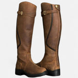 Legacy Sydney | Women’s Knee-High PU Leather Heel Boots – “Angel Baby” Motif