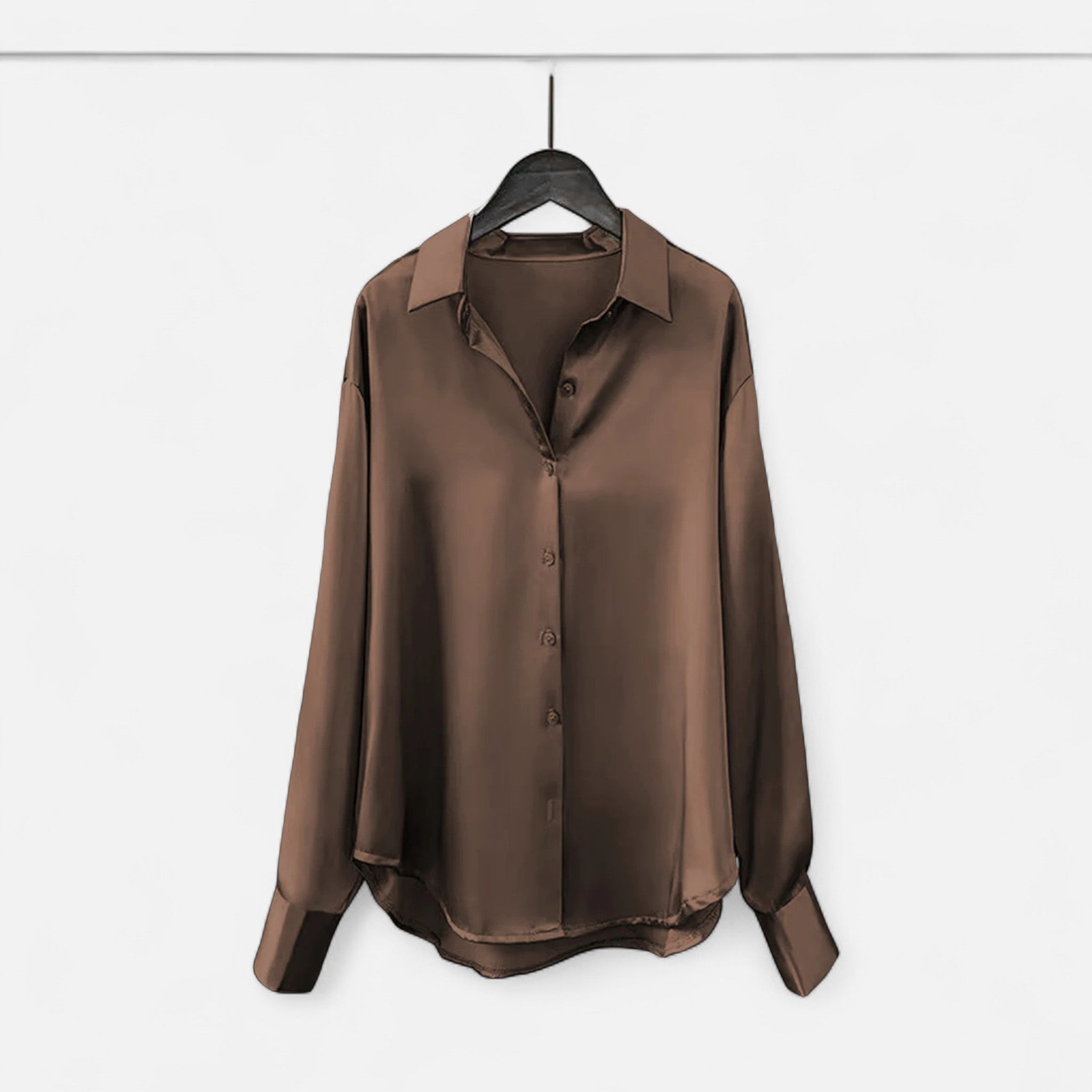 Legacy Sydney | Women’s Silk Satin Blouse – Autumn Poise Edition