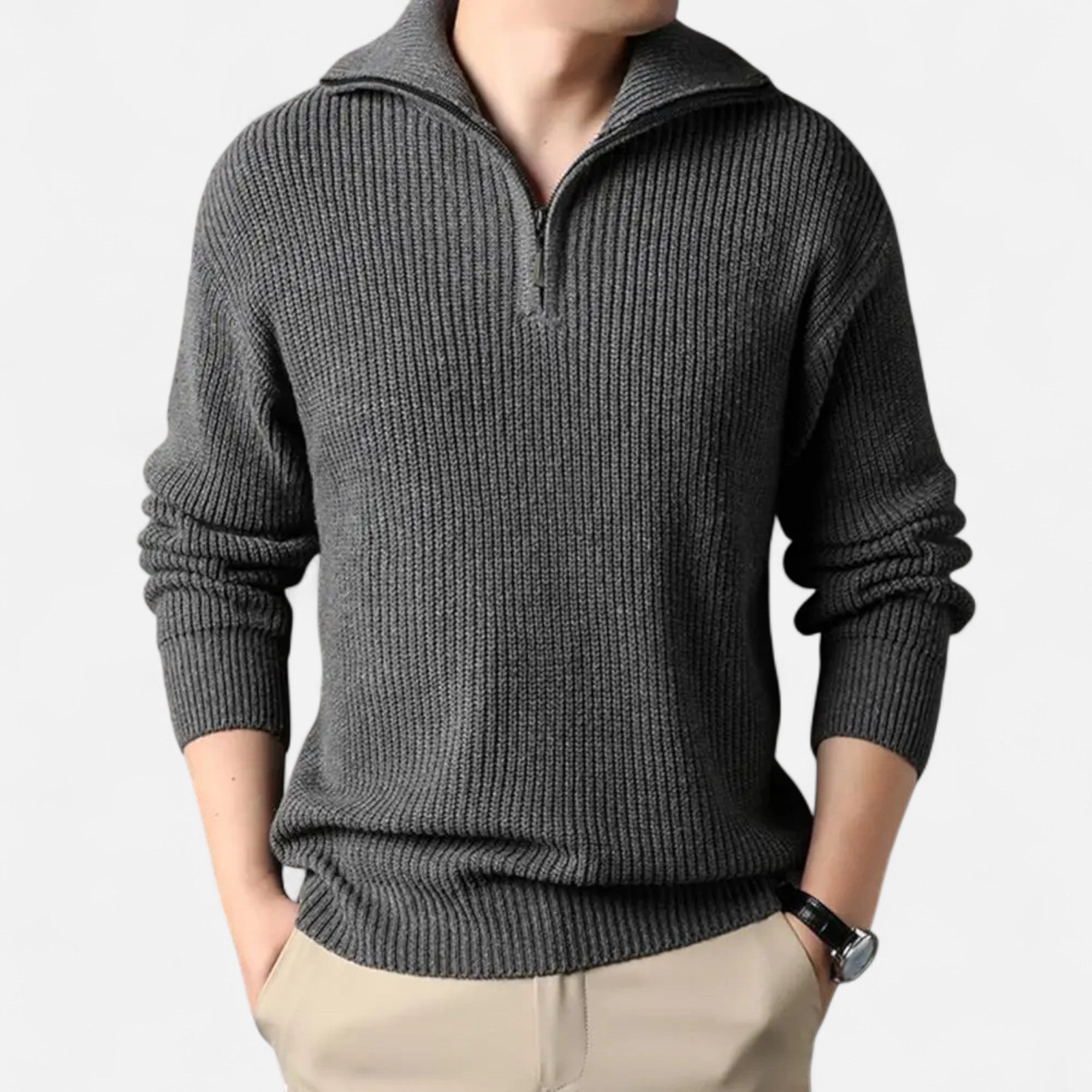 Legacy Sydney | Men’s Wool-Blend Half-Zip Sweater