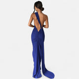 Legacy Sydney | Women’s Backless Scarf-Tie Evening Dress