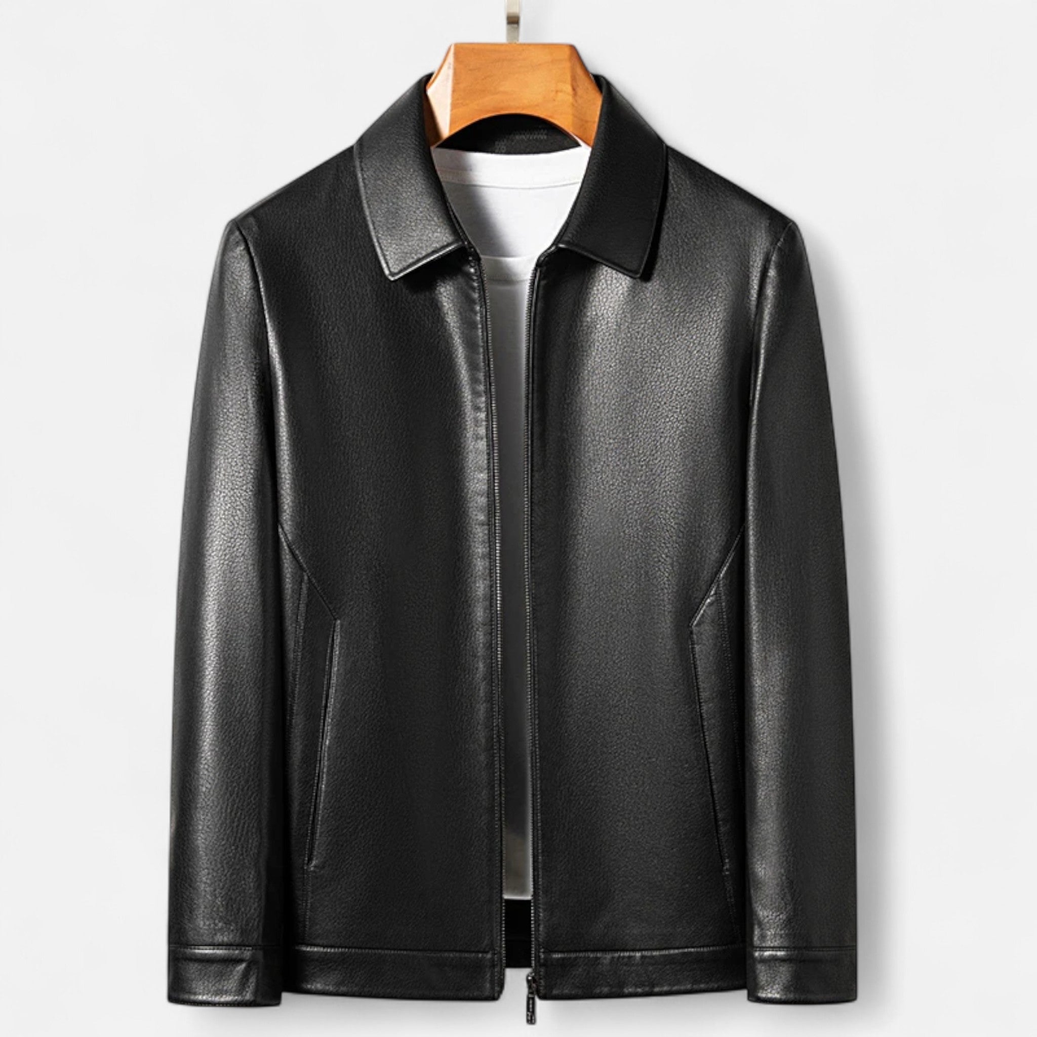 Legacy Sydney | Men’s PU Leather Jacket – Stand Collar Autumn Elegance