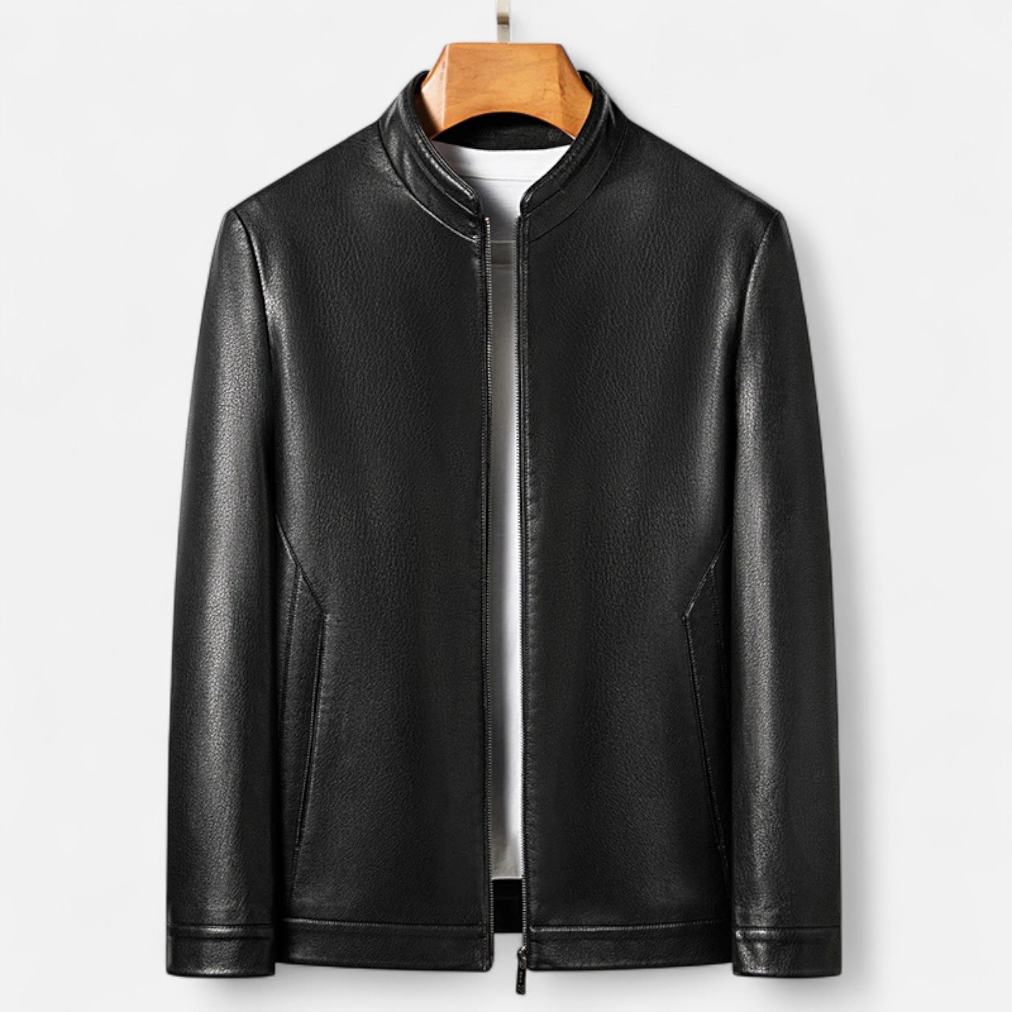 Legacy Sydney | Men’s PU Leather Jacket – Stand Collar Autumn Elegance