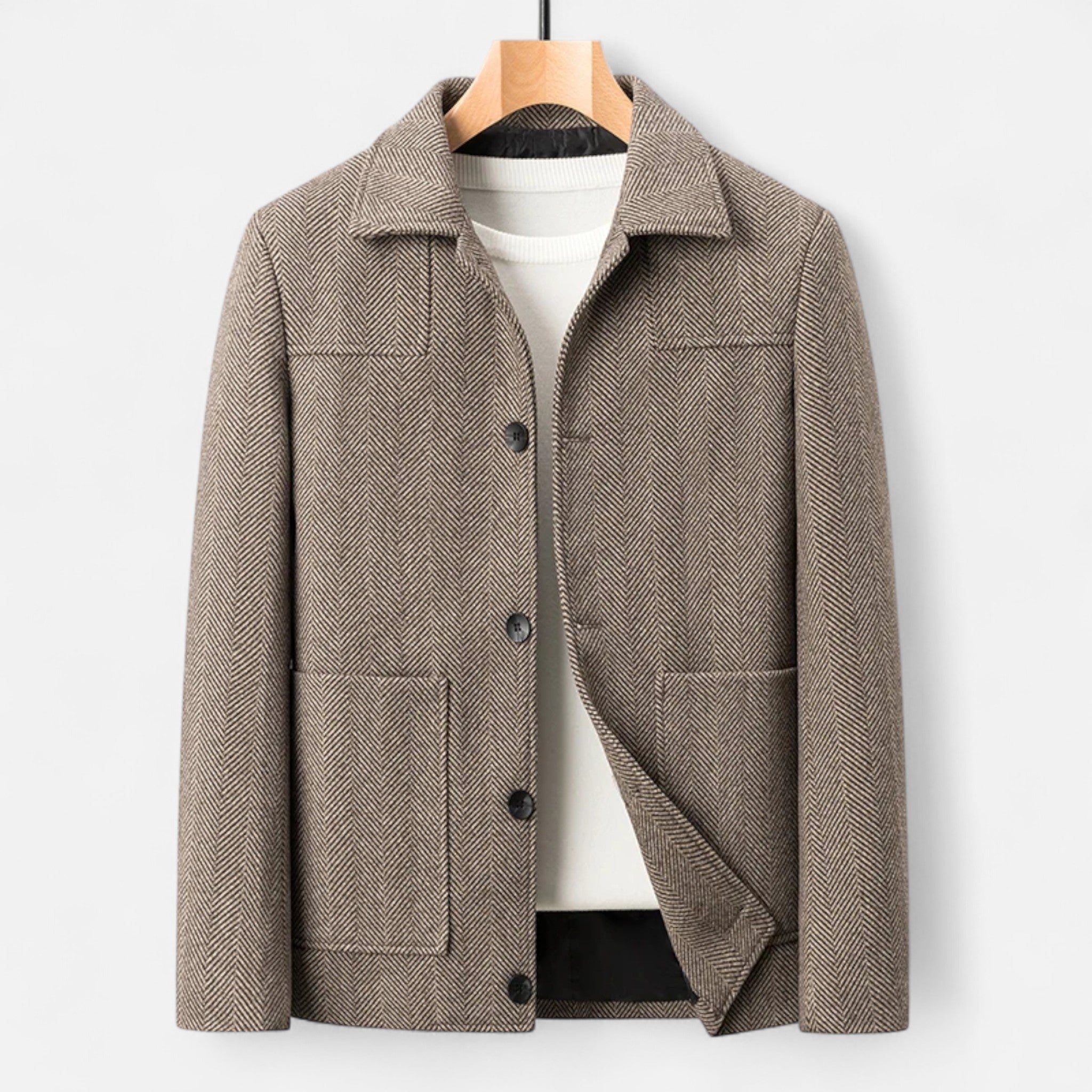 Legacy Sydney | Men’s Wool Blend Jacket – Business Lapel Elegance