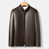 Legacy Sydney | Men’s PU Leather Jacket – Stand Collar Autumn Elegance