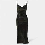 Legacy Sydney | Women’s Ruched Spaghetti Strap Evening Dress