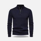 Legacy Sydney | Men’s Warm Minimalist Zippered Knit Sweater