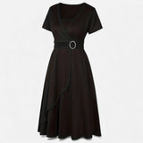 Legacy Sydney | Women’s Rhinestone V-Neck Asymmetrical Evening Dress