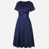 Legacy Sydney | Women’s Rhinestone V-Neck Asymmetrical Evening Dress