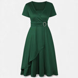 Legacy Sydney | Women’s Rhinestone V-Neck Asymmetrical Evening Dress