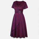 Legacy Sydney | Women’s Rhinestone V-Neck Asymmetrical Evening Dress