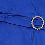 Legacy Sydney | Women’s Rhinestone V-Neck Asymmetrical Evening Dress