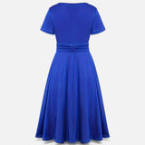 Legacy Sydney | Women’s Rhinestone V-Neck Asymmetrical Evening Dress