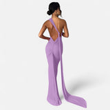 Legacy Sydney | Women’s Backless Scarf-Tie Evening Dress