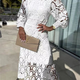 Pink Lace Summer Party Maxi Dress