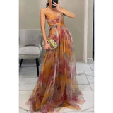 Women’s Floral Evening Maxi Dress
