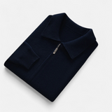 Legacy Sydney | Men’s Wool-Cashmere Zip Business Sweater