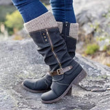 Women's Knee High Boots With Non-Slip Rubber Soles