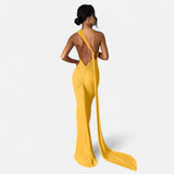 Legacy Sydney | Women’s Backless Scarf-Tie Evening Dress